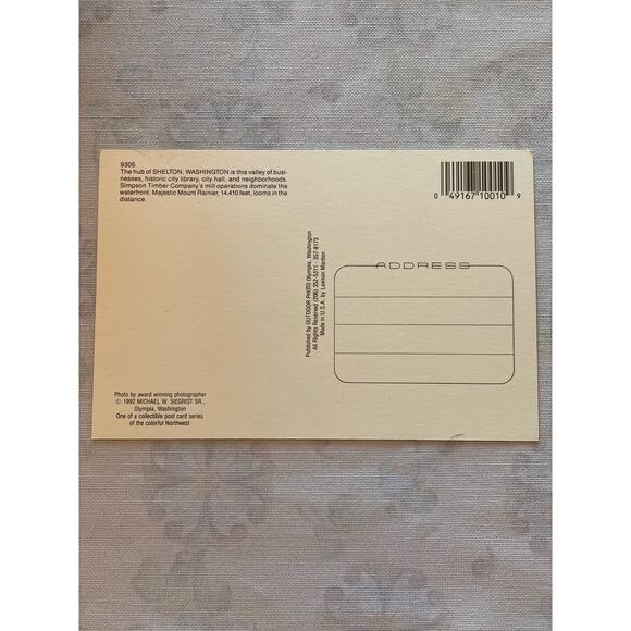 Washington State Vintage Topographical Postcards circa 1992 - Picture 3 of 11